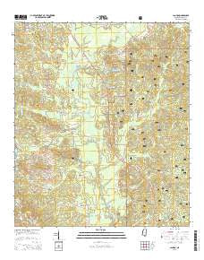Lanham Mississippi Current topographic map, 1:24000 scale, 7.5 X 7.5 Minute, Year 2015