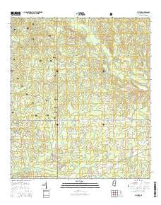 Latimer Mississippi Current topographic map, 1:24000 scale, 7.5 X 7.5 Minute, Year 2015