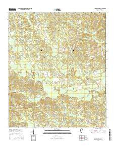 Lauderdale NW Mississippi Current topographic map, 1:24000 scale, 7.5 X 7.5 Minute, Year 2015