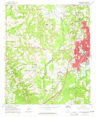 Laurel West Mississippi Historical topographic map, 1:24000 scale, 7.5 X 7.5 Minute, Year 1964