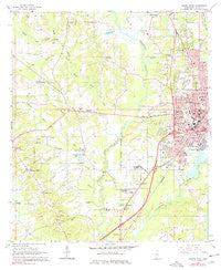 Laurel West Mississippi Historical topographic map, 1:24000 scale, 7.5 X 7.5 Minute, Year 1964