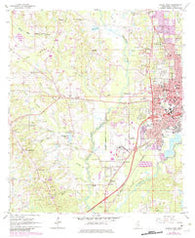 Laurel West Mississippi Historical topographic map, 1:24000 scale, 7.5 X 7.5 Minute, Year 1964
