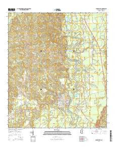 Leakesville Mississippi Current topographic map, 1:24000 scale, 7.5 X 7.5 Minute, Year 2015