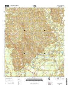 Leakesville SW Mississippi Current topographic map, 1:24000 scale, 7.5 X 7.5 Minute, Year 2015