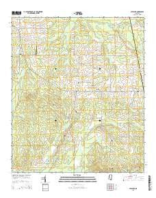 Leesburg Mississippi Current topographic map, 1:24000 scale, 7.5 X 7.5 Minute, Year 2015