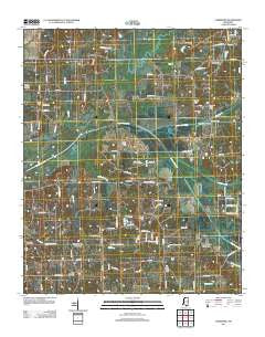 Lewisburg Mississippi Historical topographic map, 1:24000 scale, 7.5 X 7.5 Minute, Year 2012