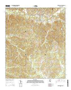 Lexington South Mississippi Current topographic map, 1:24000 scale, 7.5 X 7.5 Minute, Year 2015