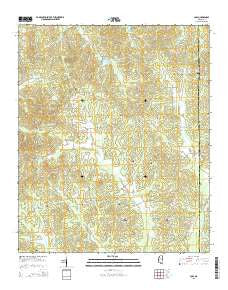 Lodi Mississippi Current topographic map, 1:24000 scale, 7.5 X 7.5 Minute, Year 2015