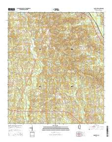Lone Star Mississippi Current topographic map, 1:24000 scale, 7.5 X 7.5 Minute, Year 2015