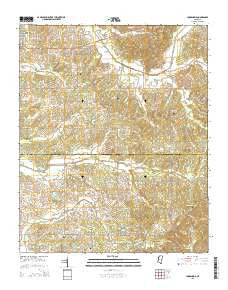 Looxahoma Mississippi Current topographic map, 1:24000 scale, 7.5 X 7.5 Minute, Year 2015