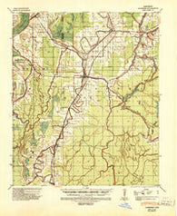 Lorenzen Mississippi Historical topographic map, 1:62500 scale, 15 X 15 Minute, Year 1939