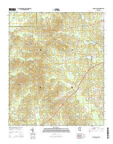 Louisville SW Mississippi Current topographic map, 1:24000 scale, 7.5 X 7.5 Minute, Year 2015