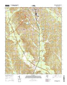 Louisville South Mississippi Current topographic map, 1:24000 scale, 7.5 X 7.5 Minute, Year 2015