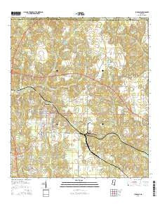 Lucedale Mississippi Current topographic map, 1:24000 scale, 7.5 X 7.5 Minute, Year 2015