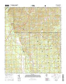 Ludlow Mississippi Current topographic map, 1:24000 scale, 7.5 X 7.5 Minute, Year 2015