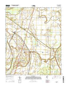 Lula Mississippi Current topographic map, 1:24000 scale, 7.5 X 7.5 Minute, Year 2015