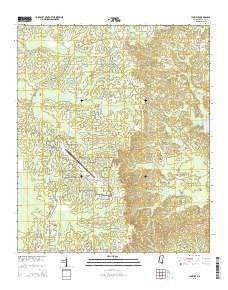 Lynville Mississippi Current topographic map, 1:24000 scale, 7.5 X 7.5 Minute, Year 2015