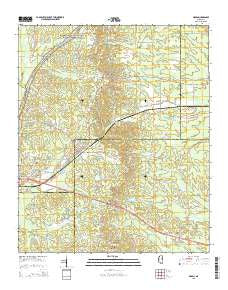 Maben Mississippi Current topographic map, 1:24000 scale, 7.5 X 7.5 Minute, Year 2015
