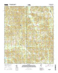 Madden Mississippi Current topographic map, 1:24000 scale, 7.5 X 7.5 Minute, Year 2015