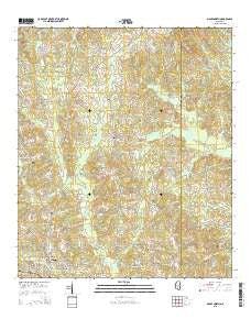 Magee North Mississippi Current topographic map, 1:24000 scale, 7.5 X 7.5 Minute, Year 2015