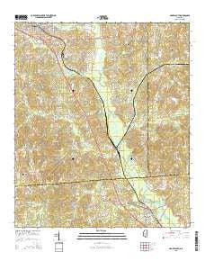 Magee South Mississippi Current topographic map, 1:24000 scale, 7.5 X 7.5 Minute, Year 2015