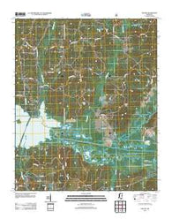 Malone Mississippi Historical topographic map, 1:24000 scale, 7.5 X 7.5 Minute, Year 2012