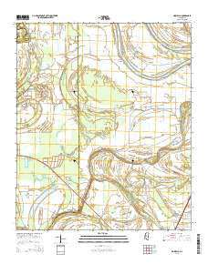 Marcella Mississippi Current topographic map, 1:24000 scale, 7.5 X 7.5 Minute, Year 2015
