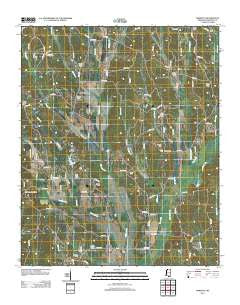 Marietta Mississippi Historical topographic map, 1:24000 scale, 7.5 X 7.5 Minute, Year 2012