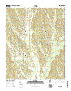 Marietta Mississippi Current topographic map, 1:24000 scale, 7.5 X 7.5 Minute, Year 2015