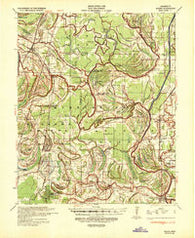 Marks Mississippi Historical topographic map, 1:62500 scale, 15 X 15 Minute, Year 1939