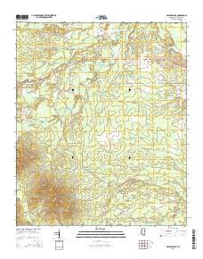 Mashulaville Mississippi Current topographic map, 1:24000 scale, 7.5 X 7.5 Minute, Year 2015