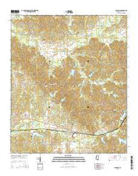 McAdams Mississippi Current topographic map, 1:24000 scale, 7.5 X 7.5 Minute, Year 2015