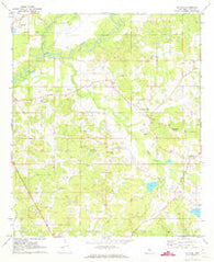 McAfee Mississippi Historical topographic map, 1:24000 scale, 7.5 X 7.5 Minute, Year 1972