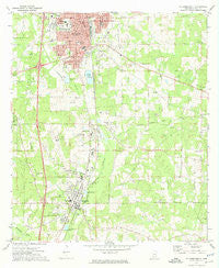 McComb South Mississippi Historical topographic map, 1:24000 scale, 7.5 X 7.5 Minute, Year 1972