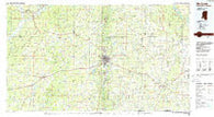McComb Mississippi Historical topographic map, 1:100000 scale, 30 X 60 Minute, Year 1984