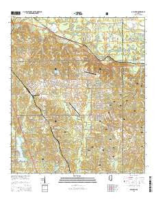 McLaurin Mississippi Current topographic map, 1:24000 scale, 7.5 X 7.5 Minute, Year 2015