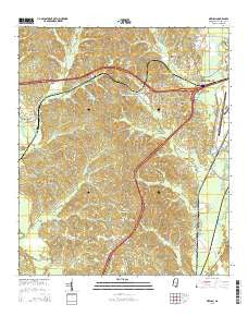 Meehan Mississippi Current topographic map, 1:24000 scale, 7.5 X 7.5 Minute, Year 2015