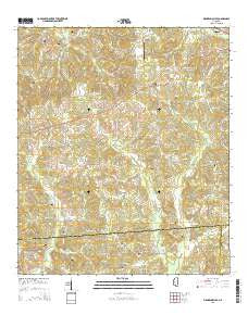 Mendenhall SE Mississippi Current topographic map, 1:24000 scale, 7.5 X 7.5 Minute, Year 2015