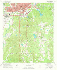Meridian South Mississippi Historical topographic map, 1:24000 scale, 7.5 X 7.5 Minute, Year 1971