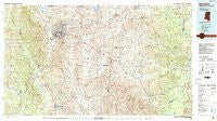 Meridian Mississippi Historical topographic map, 1:100000 scale, 30 X 60 Minute, Year 1984