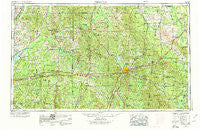 Meridian Mississippi Historical topographic map, 1:250000 scale, 1 X 2 Degree, Year 1953