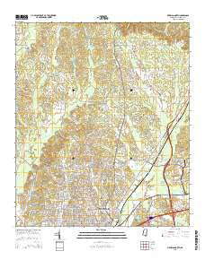 Meridian North Mississippi Current topographic map, 1:24000 scale, 7.5 X 7.5 Minute, Year 2015