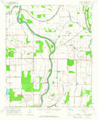 Midnight NW Mississippi Historical topographic map, 1:24000 scale, 7.5 X 7.5 Minute, Year 1965
