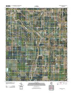 Midnight NW Mississippi Historical topographic map, 1:24000 scale, 7.5 X 7.5 Minute, Year 2012