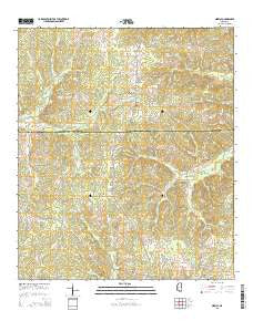 Midway Mississippi Current topographic map, 1:24000 scale, 7.5 X 7.5 Minute, Year 2015