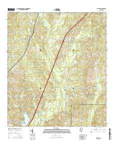 Millard Mississippi Current topographic map, 1:24000 scale, 7.5 X 7.5 Minute, Year 2015