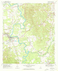 Monticello Mississippi Historical topographic map, 1:24000 scale, 7.5 X 7.5 Minute, Year 1970