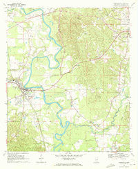 Monticello Mississippi Historical topographic map, 1:24000 scale, 7.5 X 7.5 Minute, Year 1970