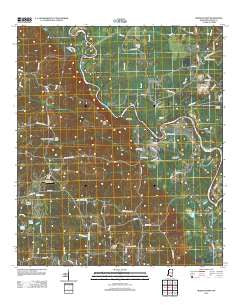 Morgantown Mississippi Historical topographic map, 1:24000 scale, 7.5 X 7.5 Minute, Year 2012