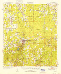 Morton Mississippi Historical topographic map, 1:62500 scale, 15 X 15 Minute, Year 1951